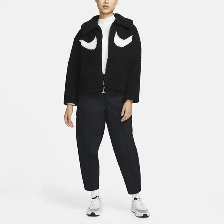 Nike Swoosh Women'ss Full Zip Jacket Asia Sizing Black/White 3