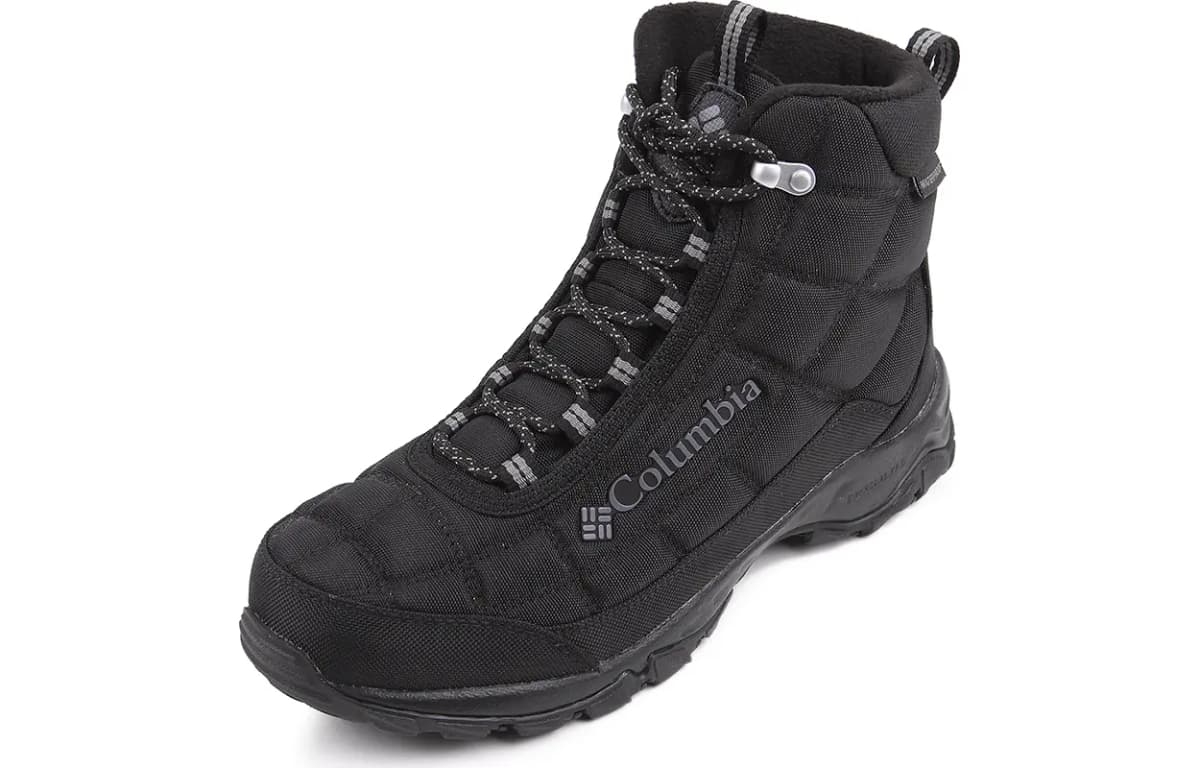 Columbia Cushioned Slip-Resistant Water-Resistant Warm High-Top Trekking Shoes Men's Black 3