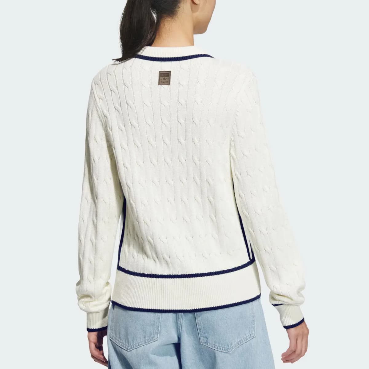 adidas Originals RETROCARDIGAN SS25 SPORTY CLUB Qadın Kardiqan Jade/Ağ 3