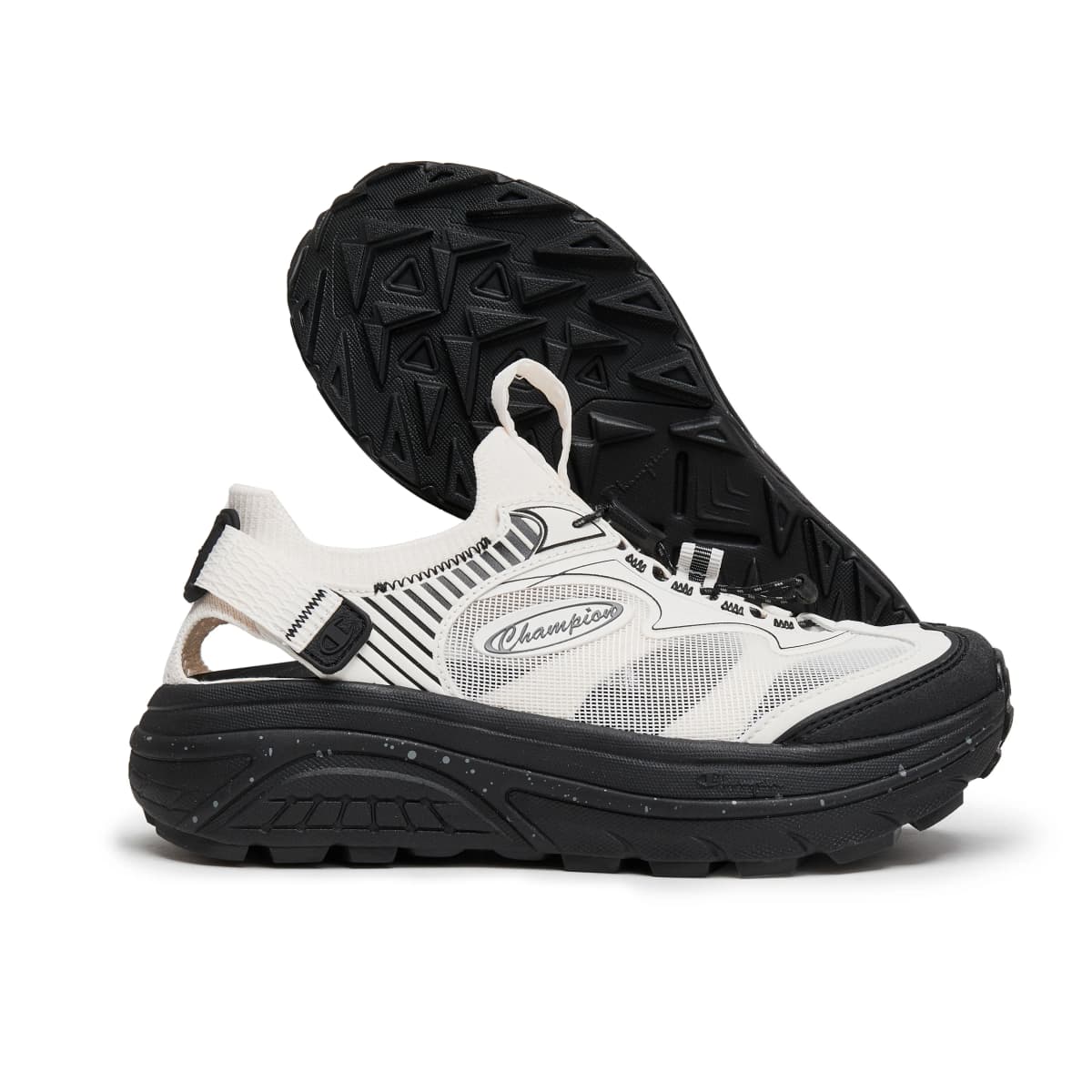 Champion Spark Sandals Fabric Sandal Champ XPulsar Versatile Trend Comfort Casual Simple Lightweight Fashion Retro Classic Single Strap Sandals Men's Cream White Black 4