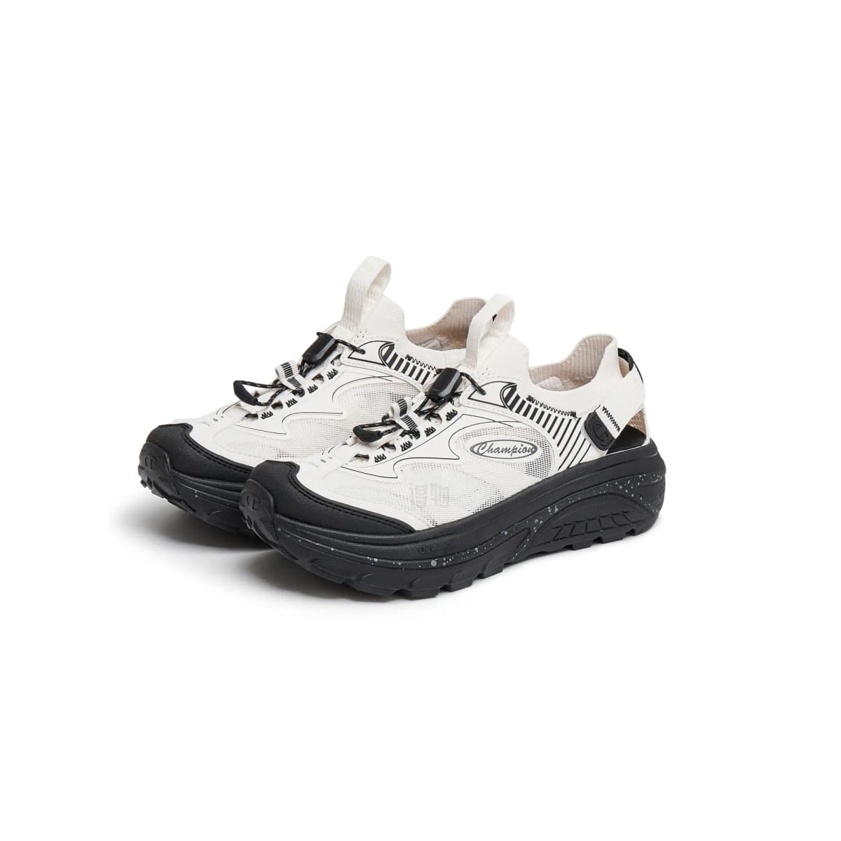Champion Spark Sandals Fabric Sandal Champ XPulsar Versatile Trend Comfort Casual Simple Lightweight Fashion Retro Classic Single Strap Sandals Men's Cream White Black 2
