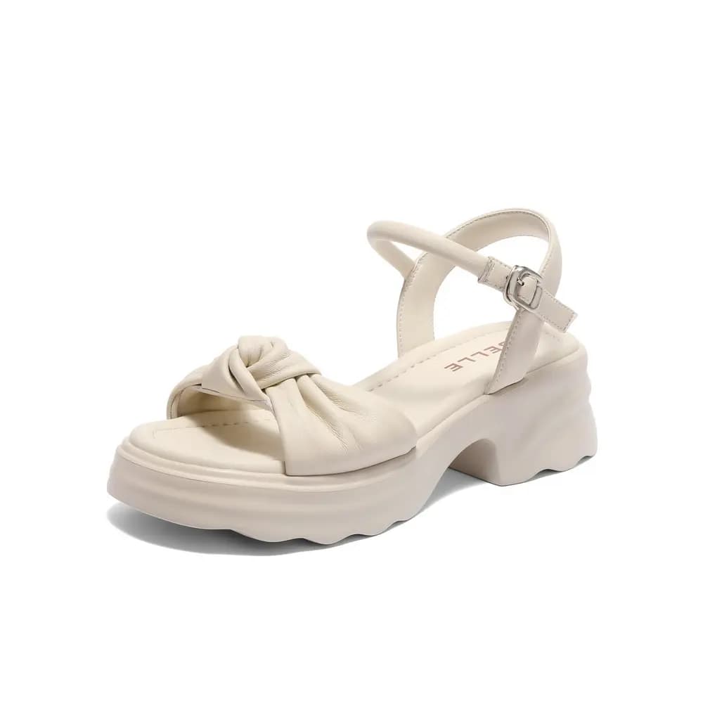 BELLE Sheep Leather Slide Sandal Qadın 2