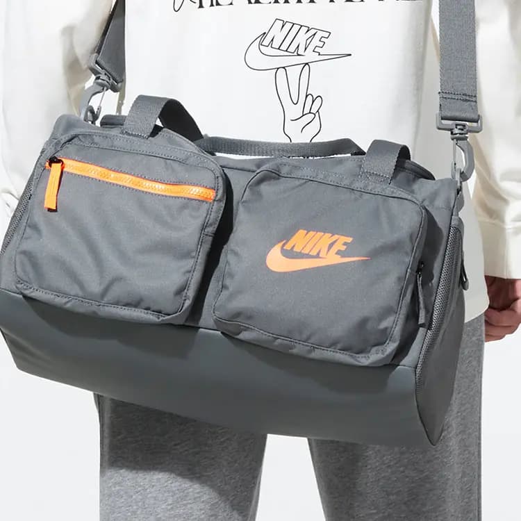 Nike İdman və Səyahət Çantası Unisex Boz/Narıncı 4