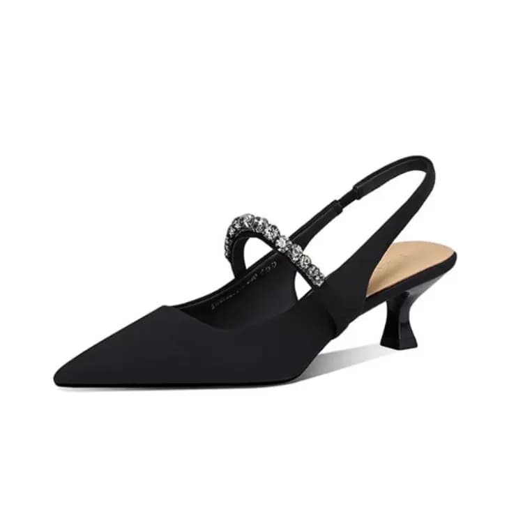 JESSICA SOPHIA Shiny Crystal Versatile Personality Elegant Ankle Strap Sandals Women's