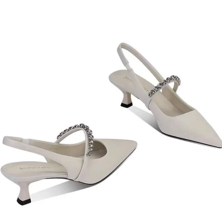 JESSICA SOPHIA Shiny Crystal Versatile Personality Elegant Ankle Strap Sandals Women's 7