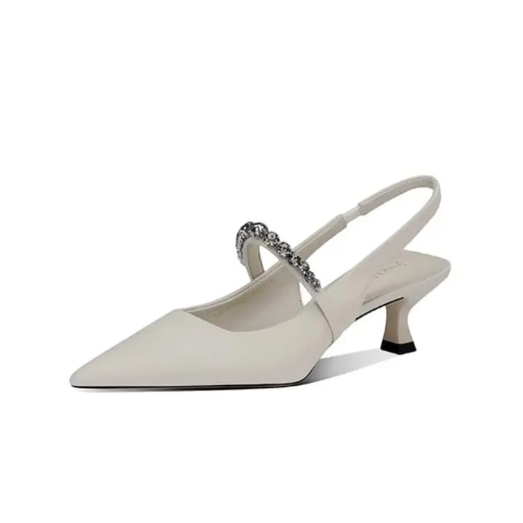 JESSICA SOPHIA Shiny Crystal Versatile Personality Elegant Ankle Strap Sandals Women's 6