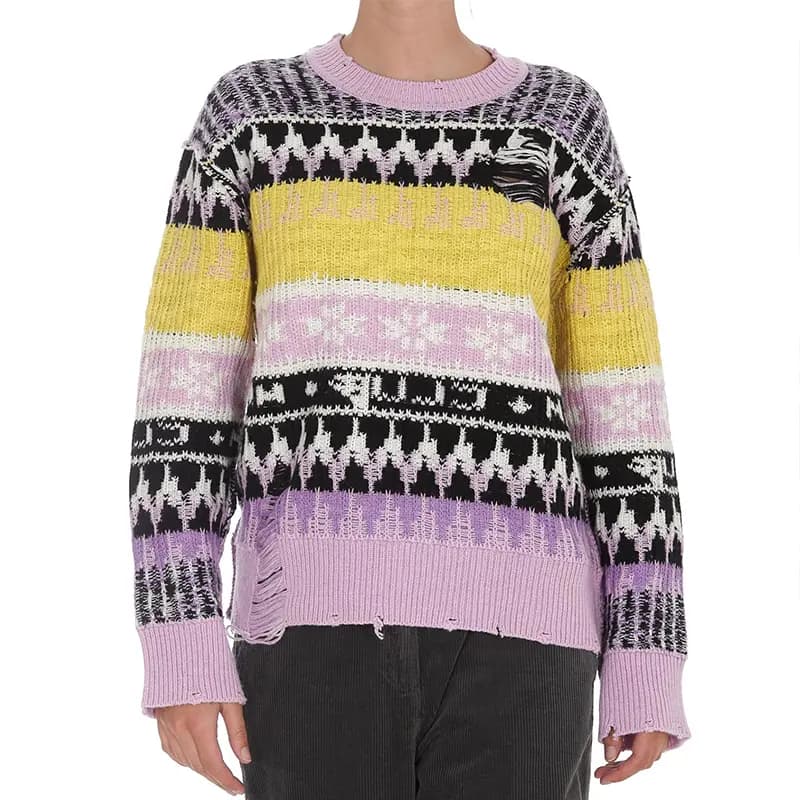 MSGM FW21 Loose Fit Sweater Women's Multicolor 3