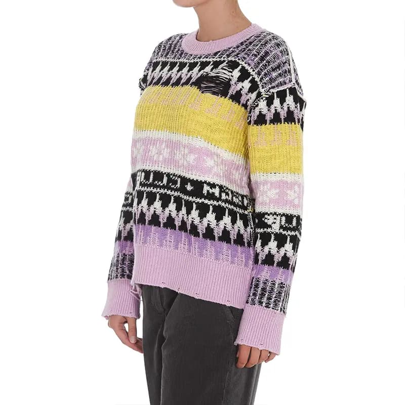MSGM FW21 Loose Fit Sweater Women's Multicolor 5