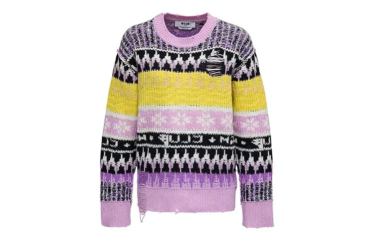 MSGM FW21 Loose Fit Qadın Sviter Çoxrəngli