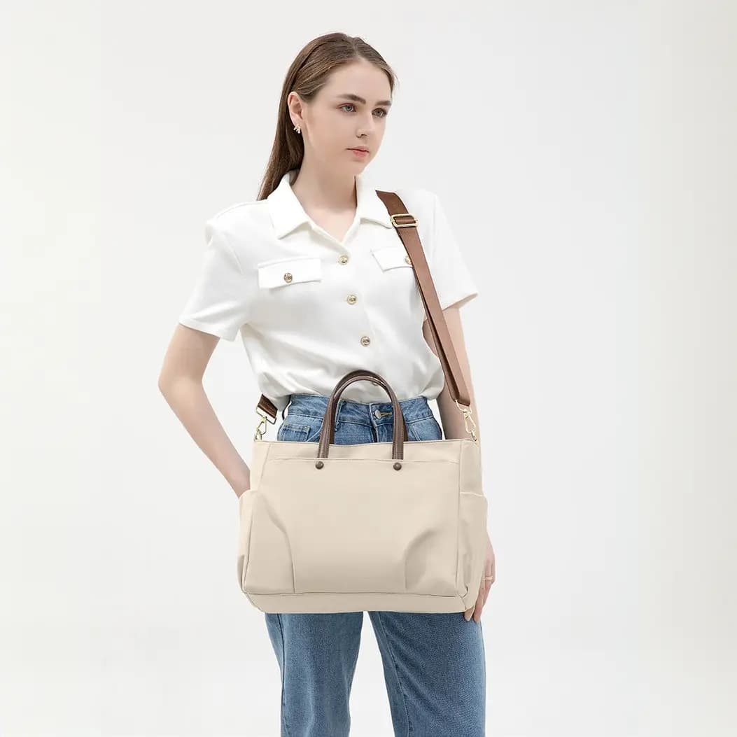 PAYOT Laptop Çantası Unisex Bej/Qara 6