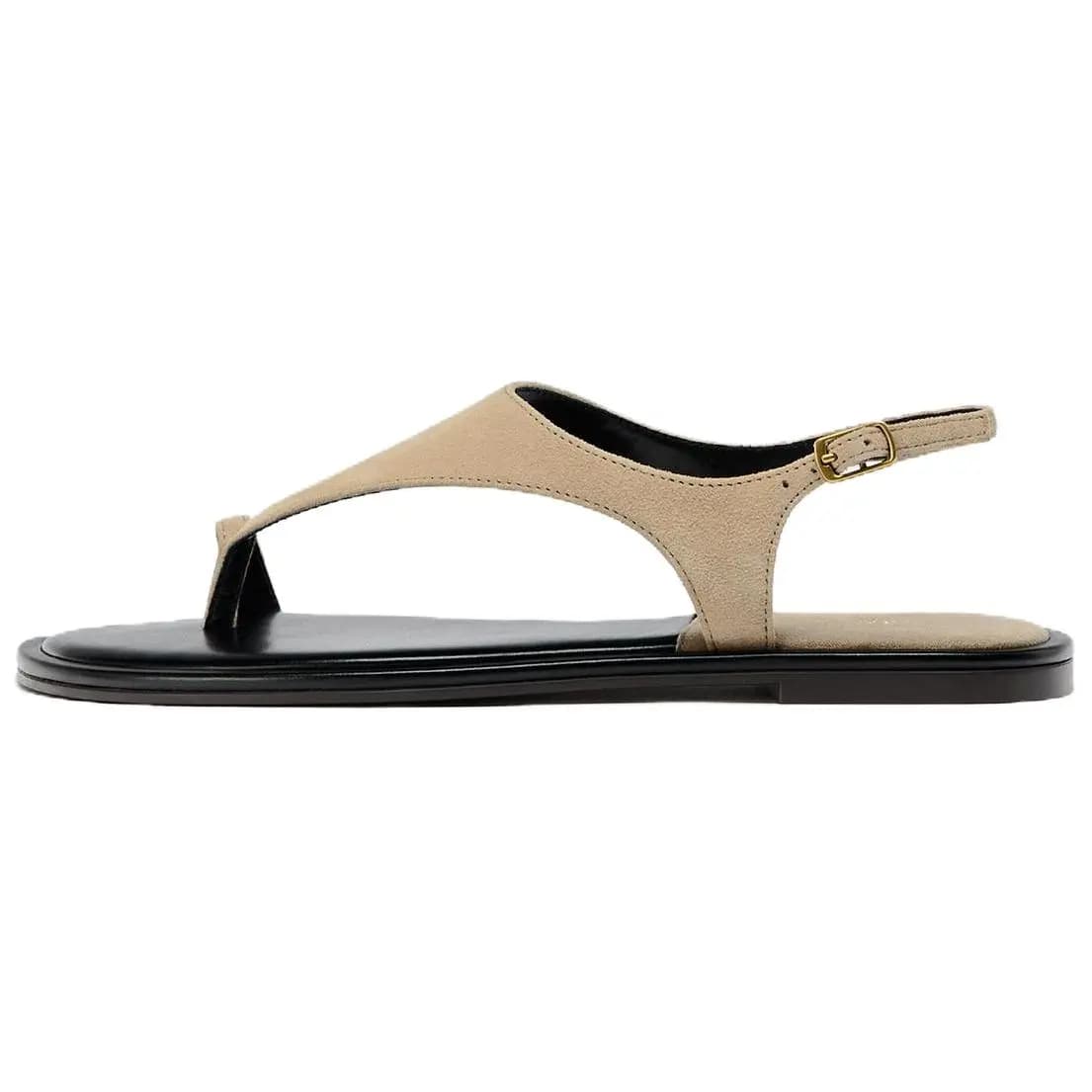 ZARA Suede Leather Qadın Səndəli 'Taupe'