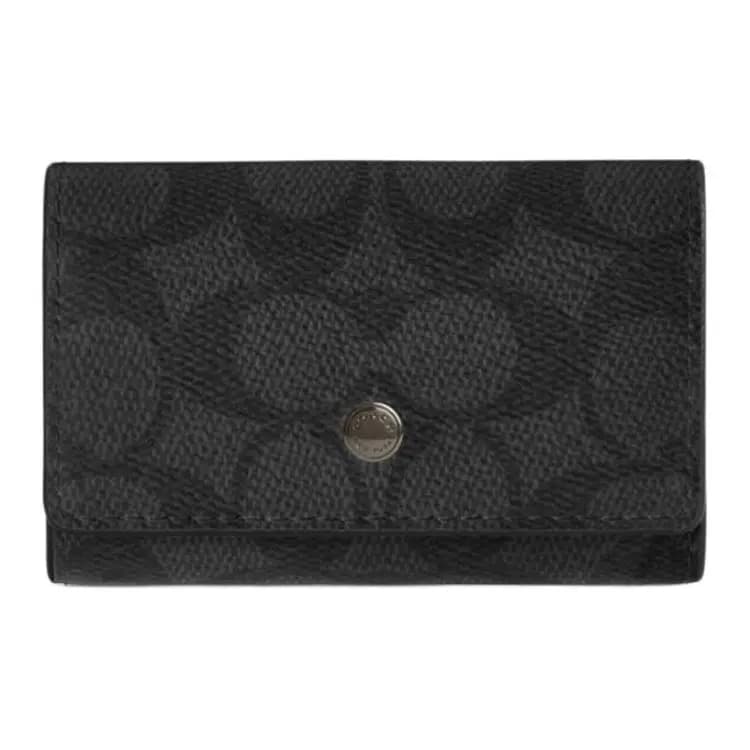 COACH Loqo Printli Açar Qabı Kişi Qara