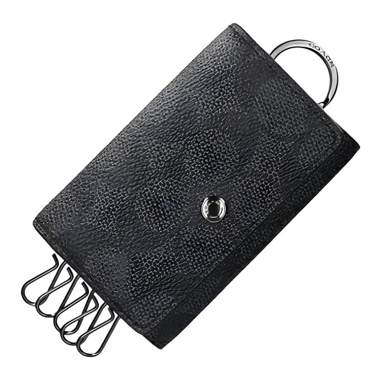 COACH Loqo Printli Açar Qabı Kişi Qara 3