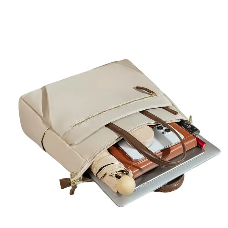 PAYOT Laptop Çantası Unisex Bej/Qara 5