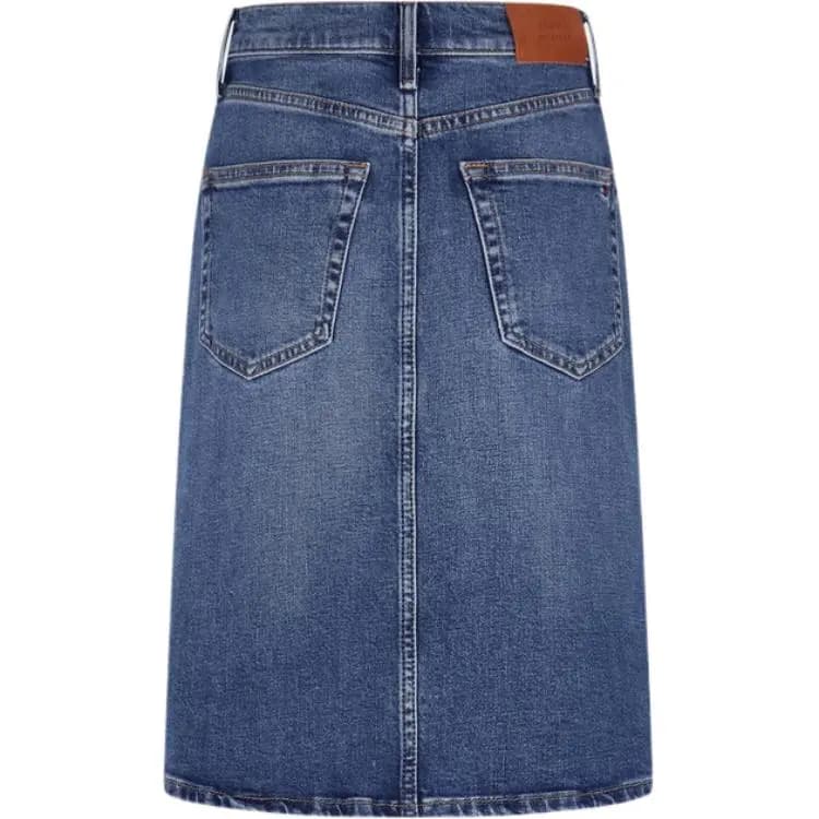 Tommy Hilfiger Qadın Denim Uzun Ətək Mavi 2
