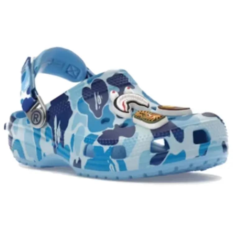 Crocs Classic Clog A Bathing Ape Abc Camo Blue Uşaq 3