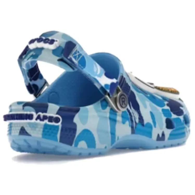 Crocs Classic Clog A Bathing Ape Abc Camo Blue Uşaq 4