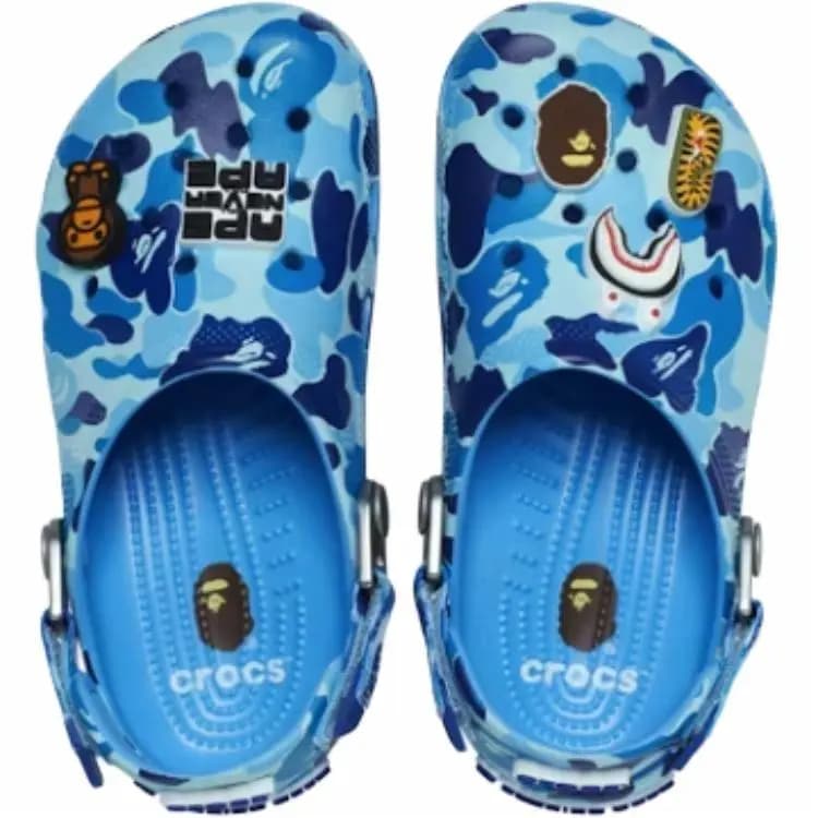 Crocs Classic Clog A Bathing Ape Abc Camo Blue Uşaq 6