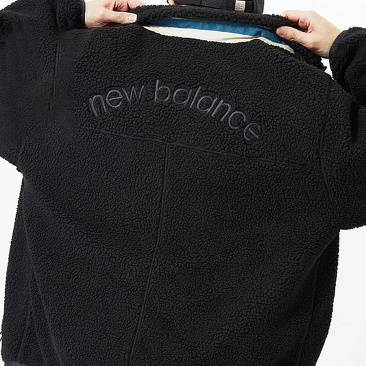 New Balance Unisex Məxmər Pencək Qara 4