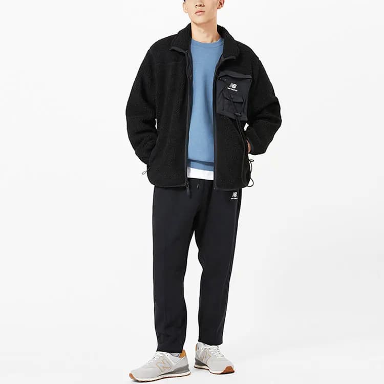 New Balance Unisex Məxmər Pencək Qara 5