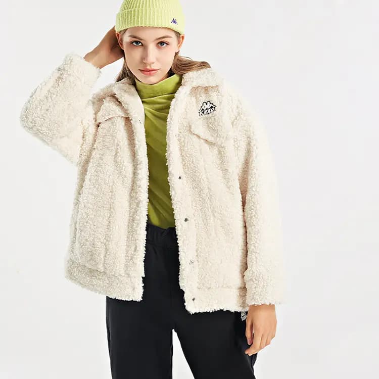 Kappa Insulated Teddy Fleece Open Front Cardigan Coat Winter Women's Christmas 7