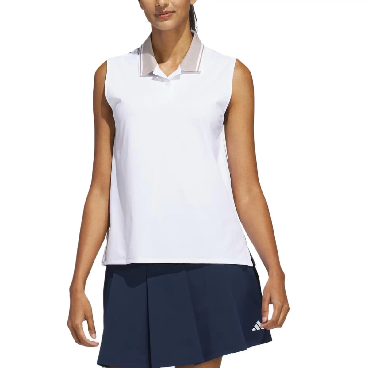 adidas Qolsuz Polo Köynək Qadın Ağ 2