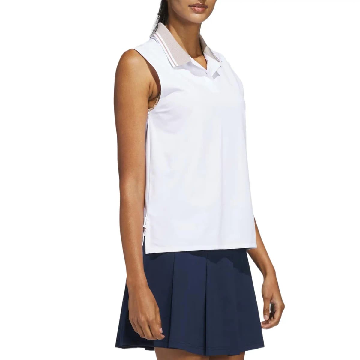 adidas Qolsuz Polo Köynək Qadın Ağ 4