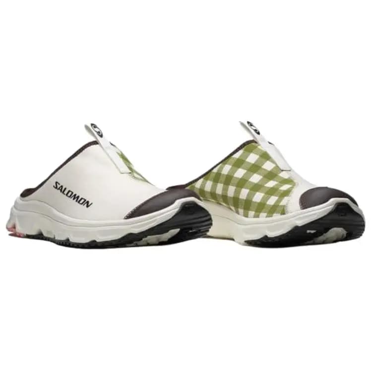 SALOMON RX Slide 3.0 Slip Resistant Closed Toe Slippers Unisex White Green 3