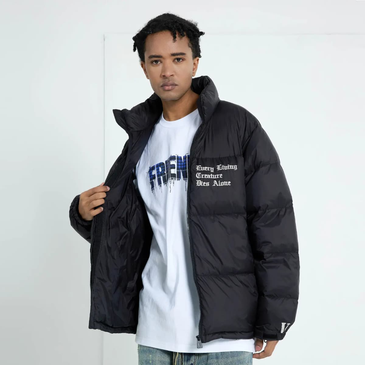 VLONE Unisex Pencək Qara/Gümüşü 3
