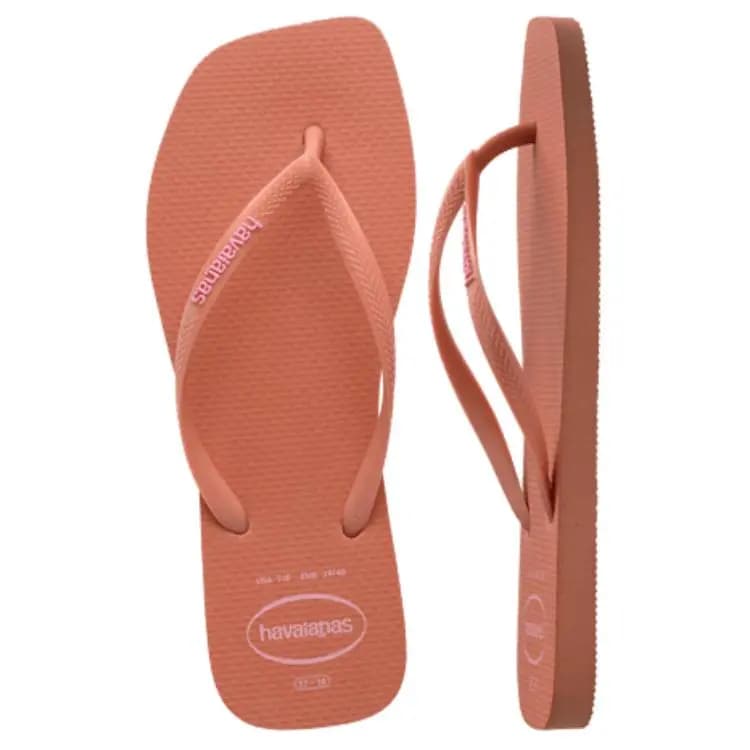 Havaianas Slim Square Logo Pop Up Qadın Şipeti Çəhrayı 5