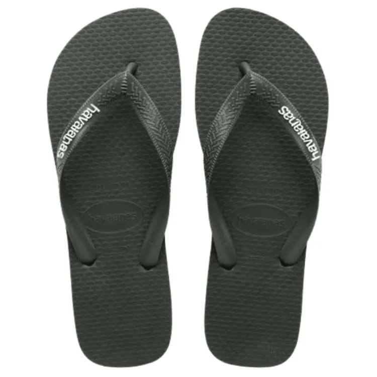 Havaianas Top Logo Filete Flip Flops Men's Olive Green 4