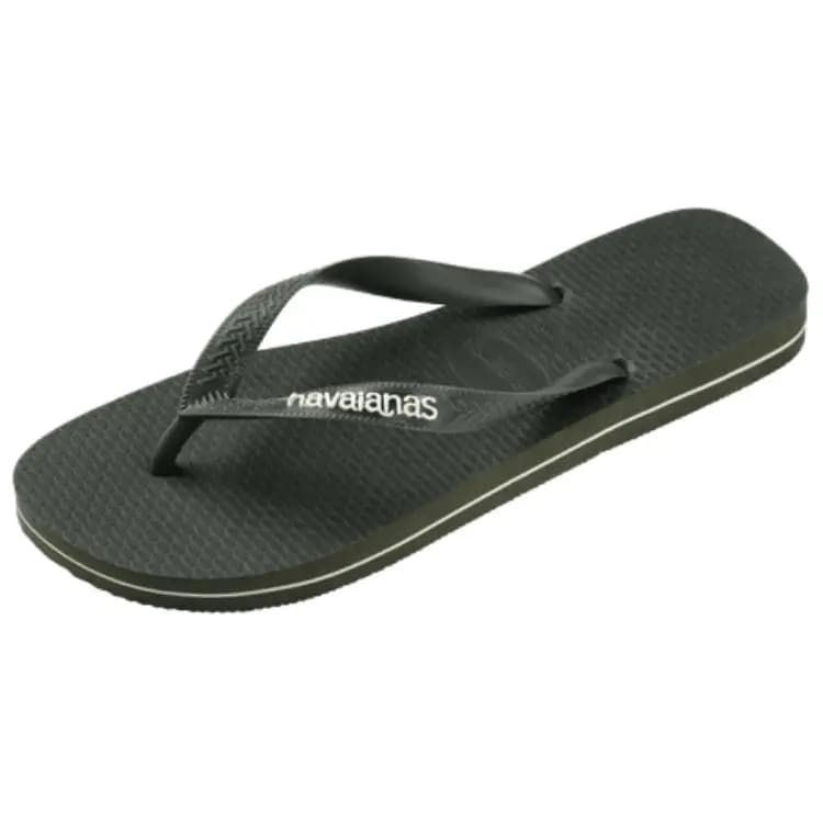 Havaianas Top Logo Filete Flip Flops Men's Olive Green 2