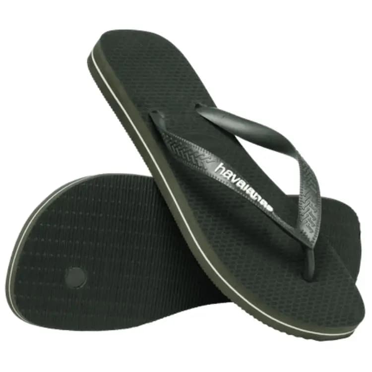 Havaianas Top Logo Filete Flip Flops Men's Olive Green 6