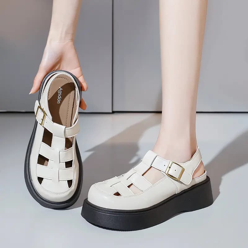 AGSDON Platforma Roman Sandal Qadın 4