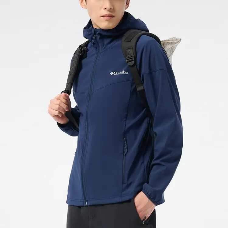 Columbia SS25 Outdoor Windproof Warm Comfortable Breathable Mountaineering Jacket Men's Navy Blue 5