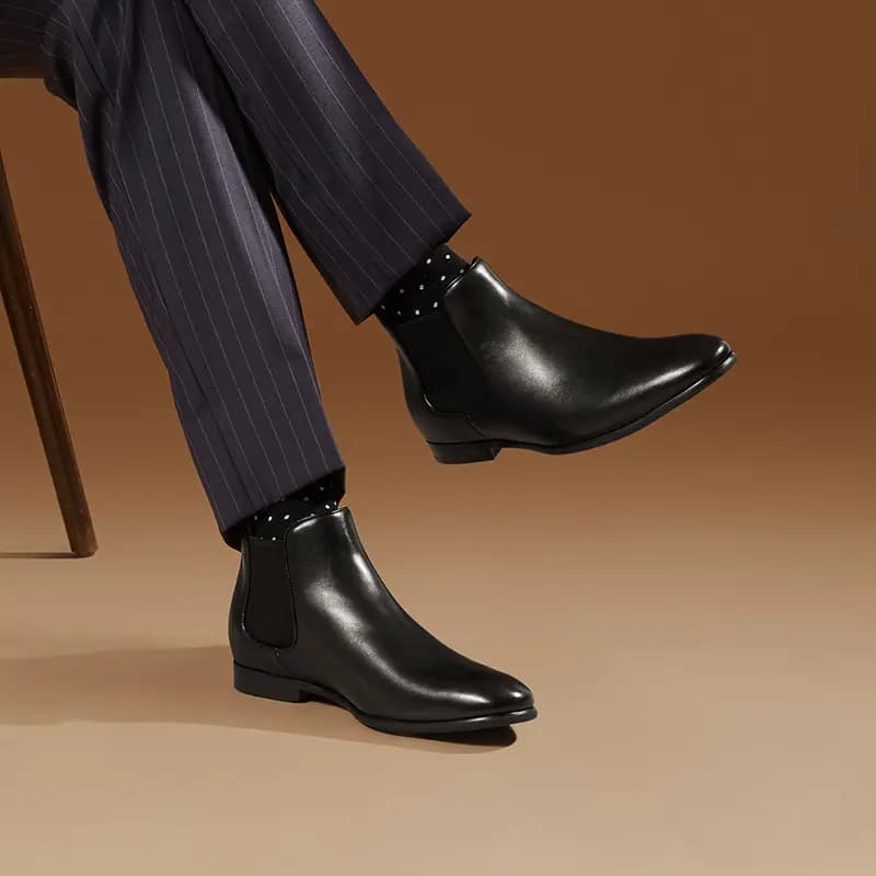 THOM WILLS Short Chelsea Boots Black 7