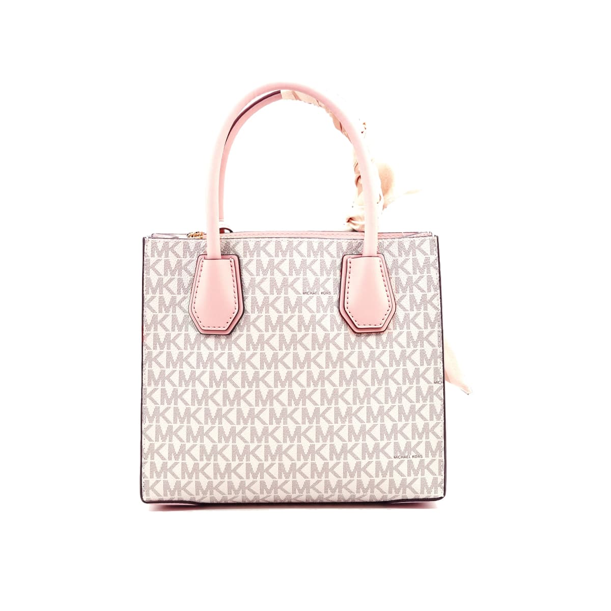 【Custom Bag】 MICHAEL KORS KORS Series Artistic Elegant Sweet Lovely Tote Bag Shopping Bag Crossbody Shoulder Bag Cow Leather Handbag Unisex Light Pink 4