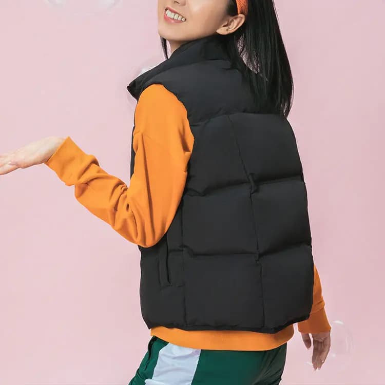adidas Neo Octjkt Vest Dwn Solid Color Down Vest Women's Black 3