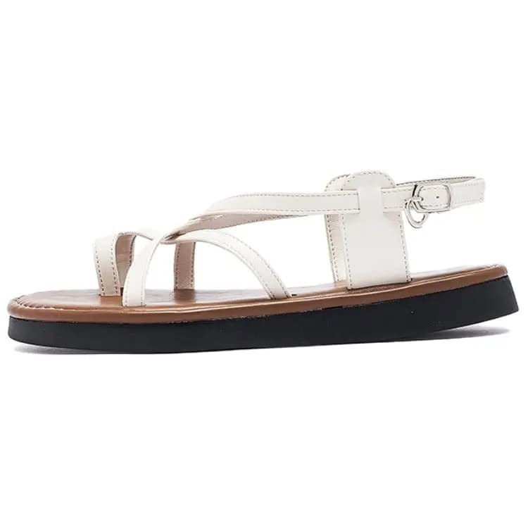 AGSDON Synthetic Leather Casual Versatile Beach Walk Soft Sole Roman Sandals Women's