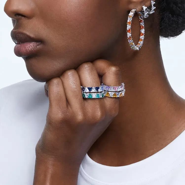 Swarovski Matrix Mini Hoop Sırğaları 5