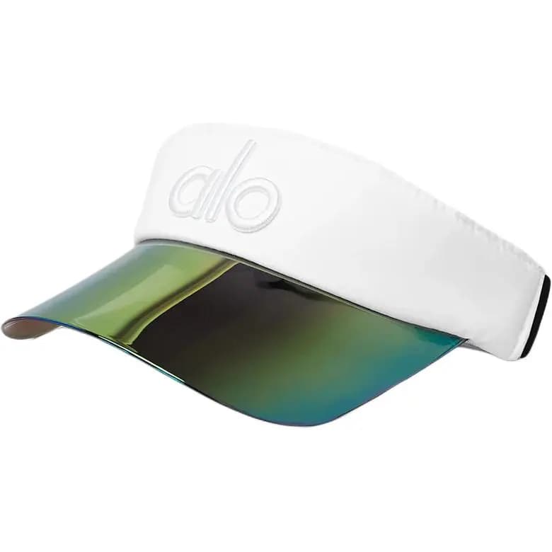 alo yoga Logo Dizaynlı Polyester Günəş Şlyapası Unisex Ağ