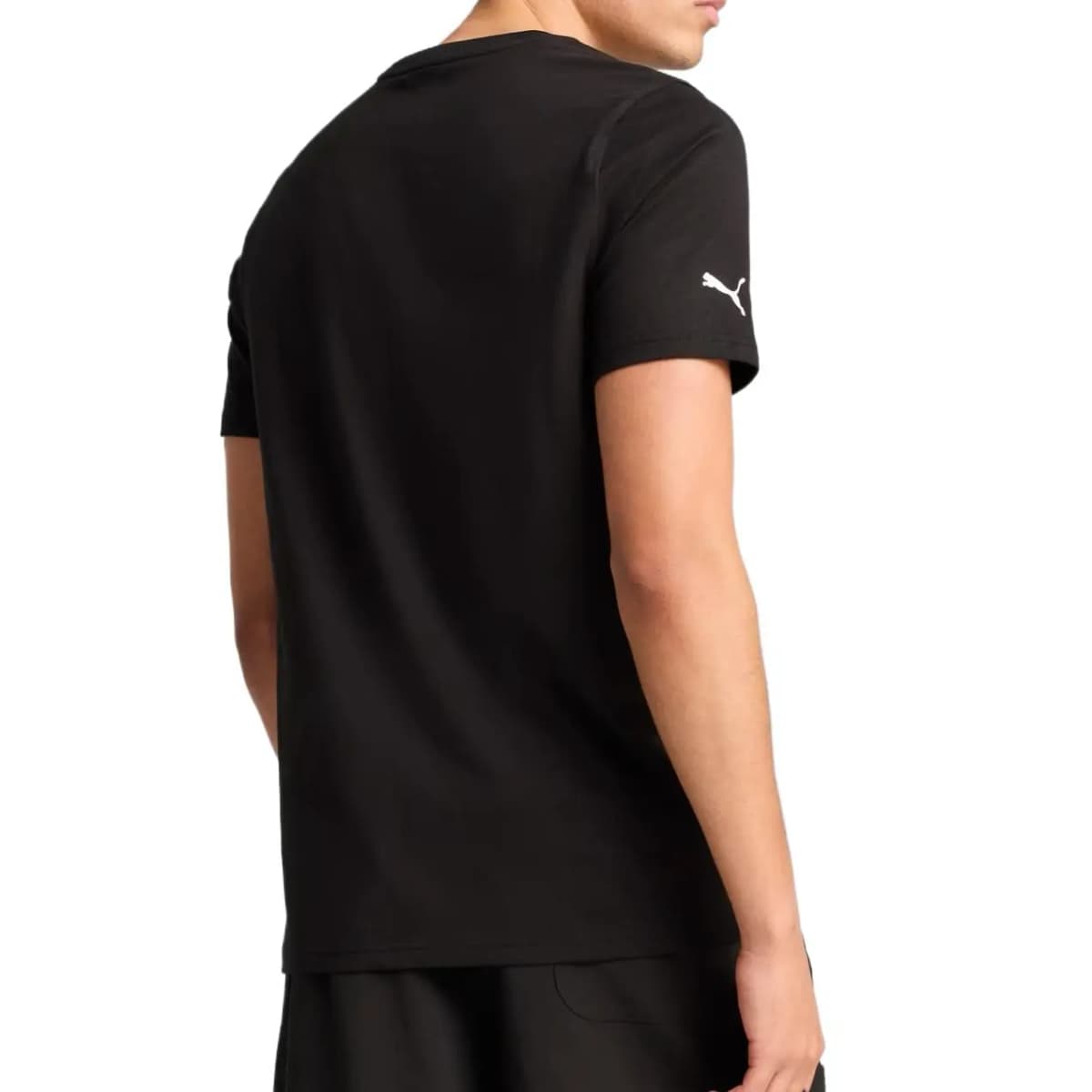 PUMA BMW M MOTORSPORT ESSENTIALS Men's Solid Color Short-Sleeve Racing T-Shirt, Comfortable Fashion Soft Versatile, Black 4