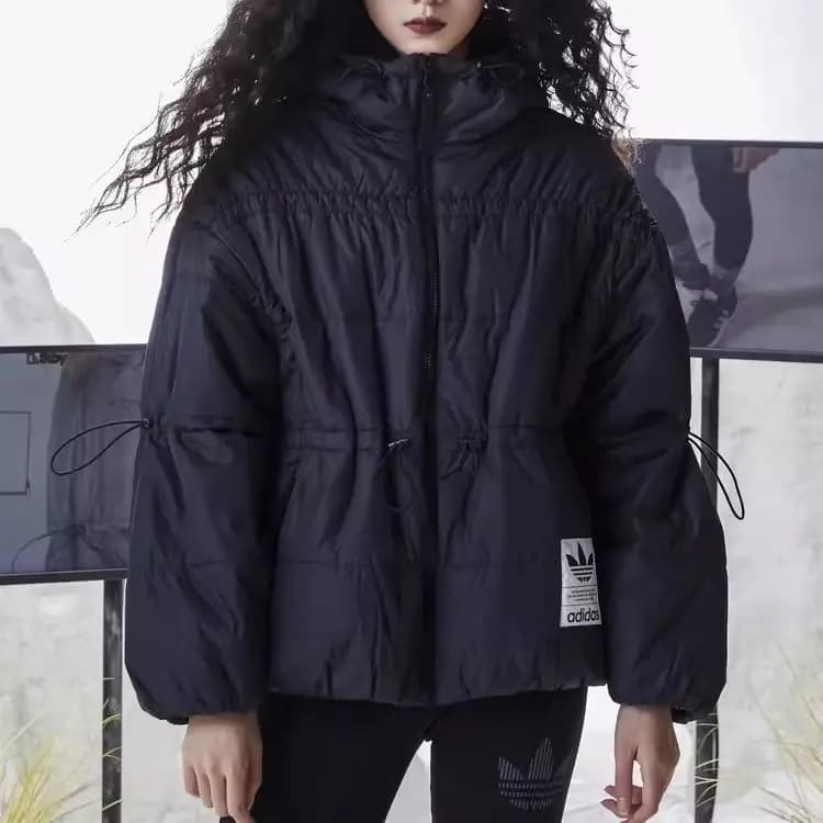 adidas Originals Trefoil Puffer Qadın Pencəyi Qara 4