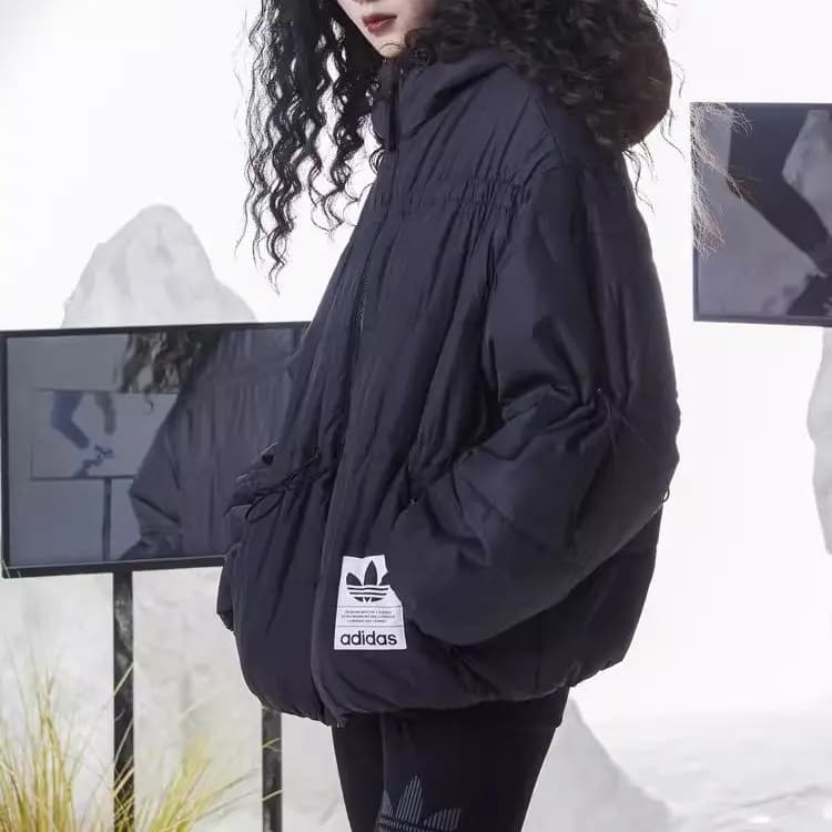 adidas Originals Trefoil Puffer Qadın Pencəyi Qara 5