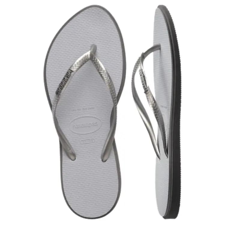 Havaianas Slim Point Qadın Şipetləri Polad Boz 5