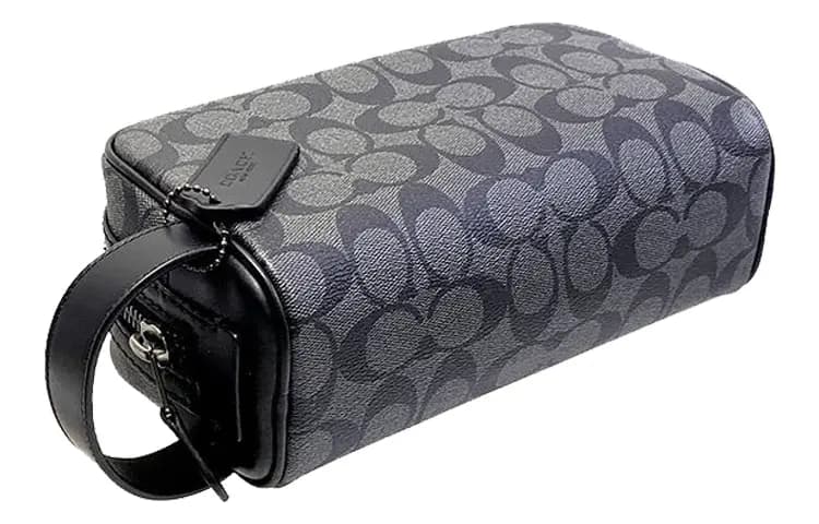 COACH Travel Kit Makiyaj Çantası Qara 6