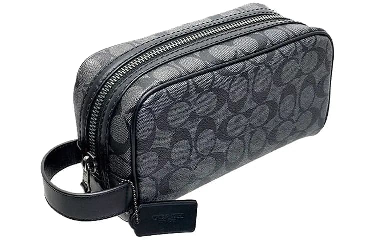 COACH Travel Kit Makiyaj Çantası Qara 3