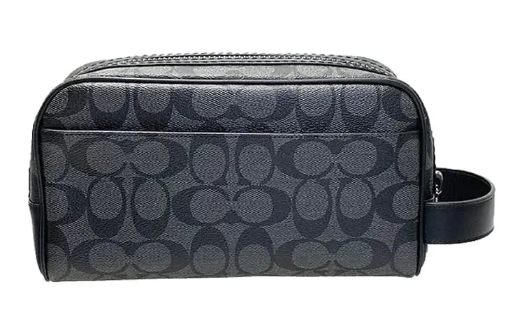 COACH Travel Kit Makiyaj Çantası Qara 5