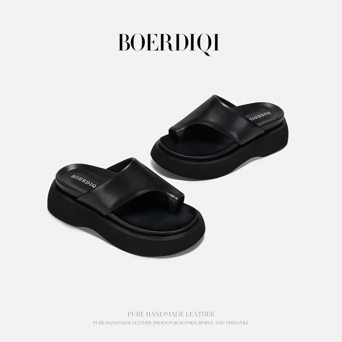 Bortique Classic Versatile Outdoor Simple Comfort Thick Sole Beach Flip-Flops Women's 6