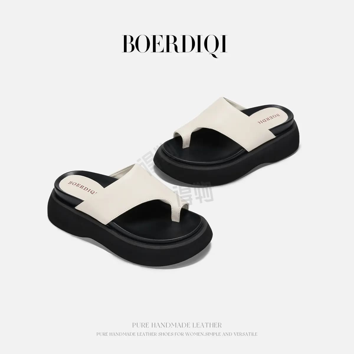 Bortique Classic Versatile Outdoor Simple Comfort Thick Sole Beach Flip-Flops Women's 2
